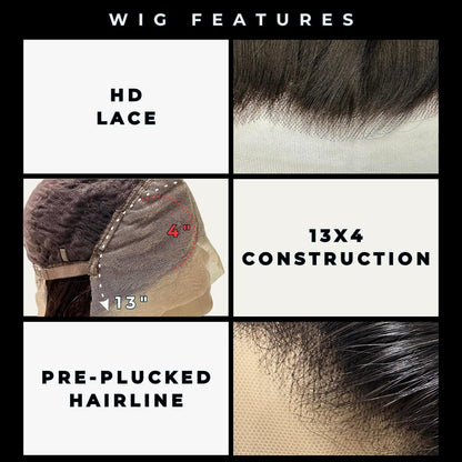 Deep Wave 13x4 HD Lace Front Human Hair Wig
