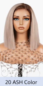 Chestnut Brown Virgin Human Hair 24' Lace Wig Straight Lace Front