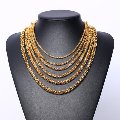 Men's Thick Chain Stainless Steel Basket Keel Hip Necklaces