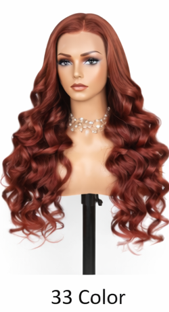 Ombre Frost Brown 24' Glueless Lace Front Wig Body Wave Brazilian Human Hair