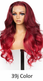 Chestnut Brown Virgin Human Hair 24' Lace Wig Straight Lace Front