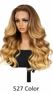 Chestnut Brown Virgin Human Hair 24' Lace Wig Straight Lace Front