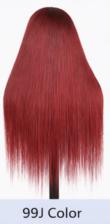 Chestnut Brown Virgin Human Hair 24' Lace Wig Straight Lace Front