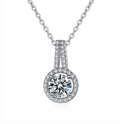Fashion Carat Simulation Moissanite Round Bag Pendants
