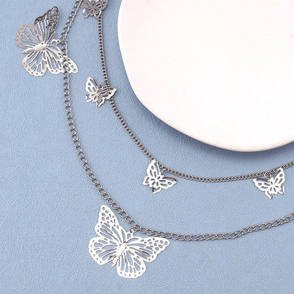 Hip Hop Butterfly Double Waist Chain