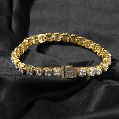 Iced Out Tennis Chain Cubic Zirconia CZ Hip Hop Necklace
