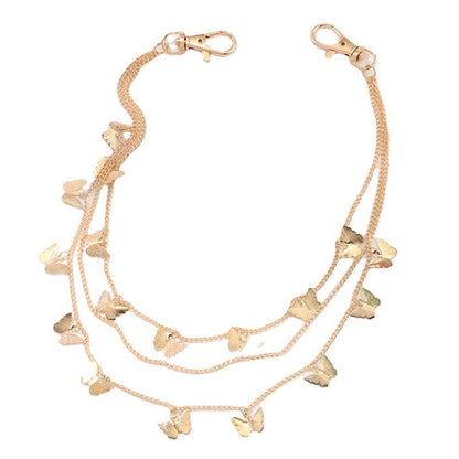 Hip Hop Multilayer Butterfly Waist Chain