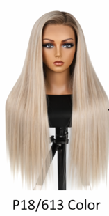 Chestnut Brown Virgin Human Hair 24' Lace Wig Straight Lace Front