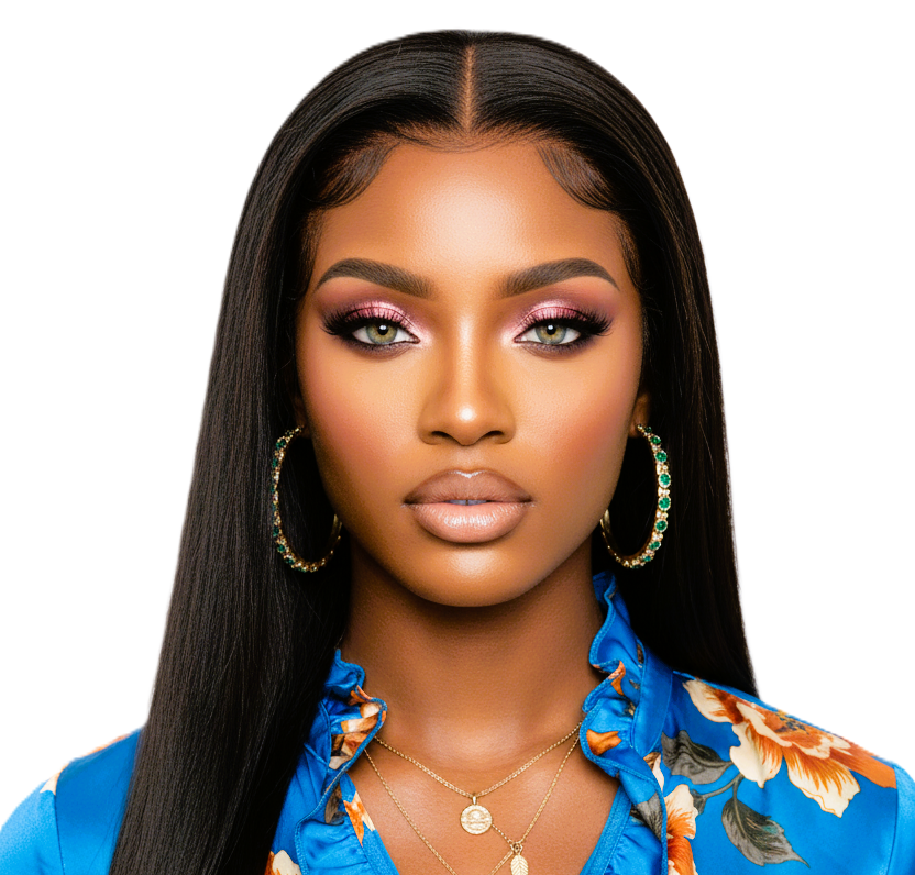 Chestnut Brown Virgin Human Hair 24' Lace Wig Straight Lace Front